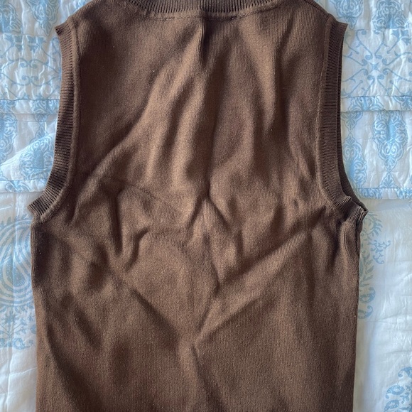 Zara Brown Sleeveless Knit Cropped Tank Top - Picture 3 of 3